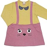 2016年 秋冬 UZUCHAT ウズチャット ジャンスカ風アップリケ ワンピース UZULAND ウズランド ピンク◇95cm
