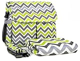 berlando - Signature Edition - Chevron Diaper Bag + Matching Baby Blanket, Easy Carry, Stylish, Mult