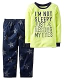Carter's(カーターズ ) キッズ パジャマ 上下セット 長袖 ロングパンツ (イエロー) 2 Piece PJ Set (3T(90cm))