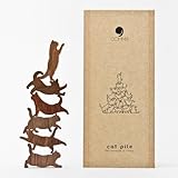 【COMMA】Cat Pile 地味にはまる！大人のつみき キャットパイル 色んなポーズのねこちゃん6ピース (ブルー)