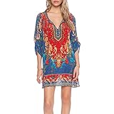 Zhhlinyuan マタニティ Pregnant Women Fashion Retro Dresses Floral Colorful Pregnancy Nursing Dresses