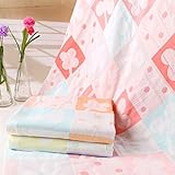 ダブルわたガーゼ製 ベビーブランケット 90×110 cm (ピンク)