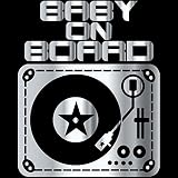 TREZ BABY ON BOARD DJ ターンテーブル ステッカー 【BABY IN CAR】 (ミラーシルバー)
