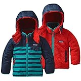【正規取扱店製品】patagonia パタゴニア ベビーリバーシブルトリブルズフーディ 61160 ピッチストライプ/ネイビーブルー 3T