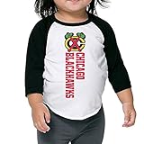 クール ボーイとガール シカゴ ブラックホークス チーム ロゴ Ｔシャツ 100%棉 Black Size 4 Toddler