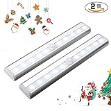 Labvon センサーライト 室内 人感センサー USB充電式 10LED 明るさ ４段階調整可能 省エネ 階段 クロゼット 玄関に最適 昼光色