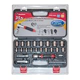 GreatNeck 28042 Spline Socket Set 1/4 Inch and 3/8 Inch Drive 35-Piece [並行輸入品]