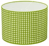 Taftan Checks 7mm Pendant Lampshade Diameter 35cm (Big, Lime) by Taftan