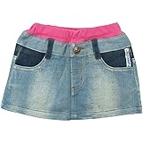 【春物】 CHILD CHAMP(チャイルド チャンプ) ヒッコリーハートポケットスカート 100cm /BL NO.C-86161405