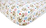 Trend Lab Flannel Crib Sheet, Monkey Print by Trend Lab [並行輸入品]