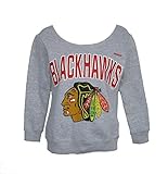 Chicago Blackhawks GirlsサイズLarge ( 14 ) Distressed Print Sweatshirtグレー