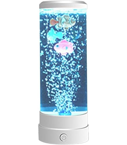 Amazon.co.jp: バブルフィッシュ水族館ランプ、人工ナイトライト水槽