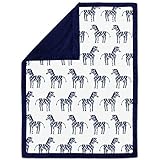 Indio Velour Zebra Blanket by The Peanut Shell by The Peanut Shell