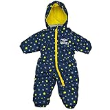 ボーイズ|ベビー|スキーウェア[BINZART]男の子ベビー|星柄|中綿入りジャンプスーツ|防寒|つなぎ|スノーコンビ|雪遊び|子供用 80cm ネイビー