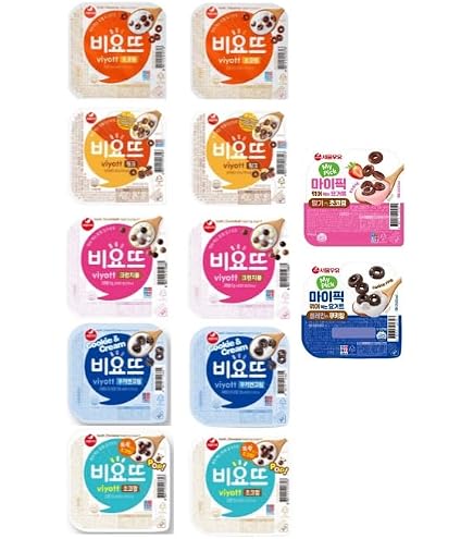Amazon | 韓国ヨーグルト ビヨット トッピン 3種類 12個セット(ダーク