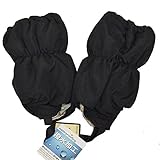 スノーカバー 足カバー 中綿入り フットカバー 雪よけ キッズ ベビー 無地柄 S ブラック