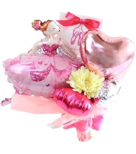 Amazon | 発表会バルーンブーケ (バルーンギフト5個セット (バレエ