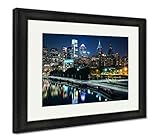 AshleyフレームプリントThe Skyline and Schuylkill Banks Boardwalk seen at night from Th、壁アートホーム装飾、ag6046429 3