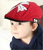 かわいすぎる 帽子　ベレー帽　こども用　春秋 男女兼用 子供 帽子　綿の帽子 (レッド)