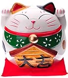 Feng Shui 6インチManeki Neko Lucky Cat Coin Bank – 吉祥（/ Propitious