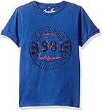 GUESS Big Boys' Short Sleeve Marbled T-Shirt Boston Blue 16 [並行輸入品]