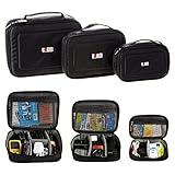 Lychee 3 x BUBM Accessories Storage Carry Bag Multiple Function Case USB Cable Memory Card Power Cor