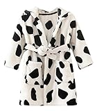 雲の花 子供のバスローブプリントフランネルの赤ちゃんの寝袋 (ホワイト, 110cm)