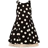 Rare Editions Little GirlsブラックホワイトPolka Dottedパターンドレス2t / 2 – 6 x カラー: ブラック