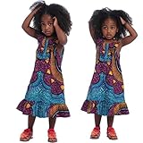 Franterdベビー女の子Dashikiファッションアフリカプリントノースリーブトップスドレス