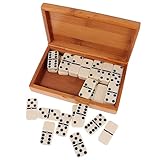 Lovoski 28個　ドミノセット　倒し　積み木　ボード　旅行ゲーム　おもちゃ　竹ボックス