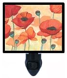 花柄/ Flower Night Light – Orange Poppies – Wildflowers