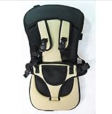 簡易型 チャイルドシート 子供用 学童用 ベビーチェア 持ち運びに便利 取り付け簡単 カー用品 車用 (ベージュ)