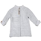 Bringtupガールズ ニットカーディガン、キッズガールズカーディガンセーター、秋ニットウェア、子供服ニットコート、ニットジャケット