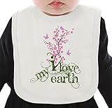 I Love My Earth ネクタイを有する有機ビブ Medium