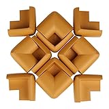 LEDMO 12 Pcs Baby Proofing Corner Guards,Soft and Nontoxic Edge&Corner Bumpers,Table Corner Guards f