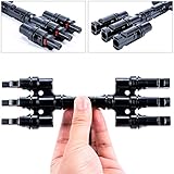 XCSOURCE MC4 ソーラーパネル コネクター 太陽光パネル専用 コネクター 3メスから1オス＋1オスから3メスのペア HS355