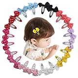HBF 20点セット ベビー ヘアアクセサリー ヘアクリップ 髪飾り 髪留め かわいい 蝶結び リボン アクセサリー ヘアピン 子供 キッズ ベビー 誕生日 飾り パーティ 記念