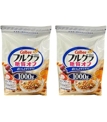 Amazon.co.jp: カルビー フルグラ 糖質オフ 1000g (2袋) : 食品・飲料