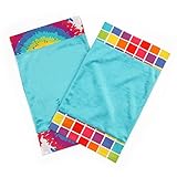 One Grace Place Terrific Tie Dye Burp Cloth, Aqua Blue, Royal Blue, Purple, Yellow, Green, Orange, P