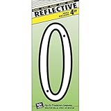 Hy-Ko 30610 4" Plastic Numbers Reflective 0 Silver Black Nail-On [並行輸入品]