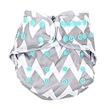 Bumkins Cloth Diaper Cover, Gray Chevron by Bumkins