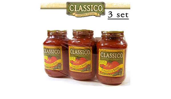 Amazon クラシコ パスタソース Classico クラシコ トマト バジル ９０７ｇ ３瓶 料理 パスタ イタリアン Classico クラシコ おつまみ 珍味 通販