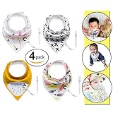 Baby Drool Bibs withおしゃぶりクリップfor Boys and Girls新生児 – with Freeスナップ – 防水とWipeable – Easyクリアランス – Soft