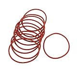 uxcell シリコーンOリング オイルシールリング ガスケット 耐熱 赤 45mmx1.9mm 10個入り