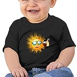 太陽の熱帯の島の漫画子供服 ベビーTシャツ 半袖 男の子 女の子 クルーネック カジュアル