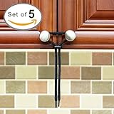 Baby Proofing Cabinet Latch [5-Pack] Eco-Friendly kit for Child Proof Home Safety ??Universal fit wo