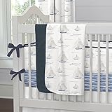 Carousel Designs Blue Ocean Sailboats Crib Blanket by Carousel Designs