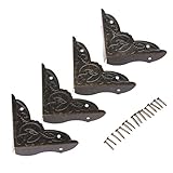 4個入り アンティーク コーナー金具 ボックスラッチ コーナープロテクター 装飾金具 39*39*10mm