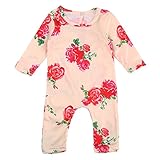 MIOIM 新生児 幼児 赤ちゃん ロンパース ボディスーツウェア 上下セット 長袖 ロングパンツ セット 花柄 女の子 キッズ 可愛い パジャマ