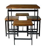 鉄脚 ダイニングセット ”GRAIN（グレイン）” テーブル 天板 高さ 75センチ チェア 4脚 5点セット 鉄フレーム ブルックリン インテリア おしゃれ 木 5人